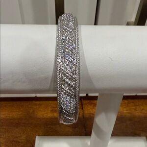 Judith Ripka Sterling Silver and Diamonique Accented Cuff